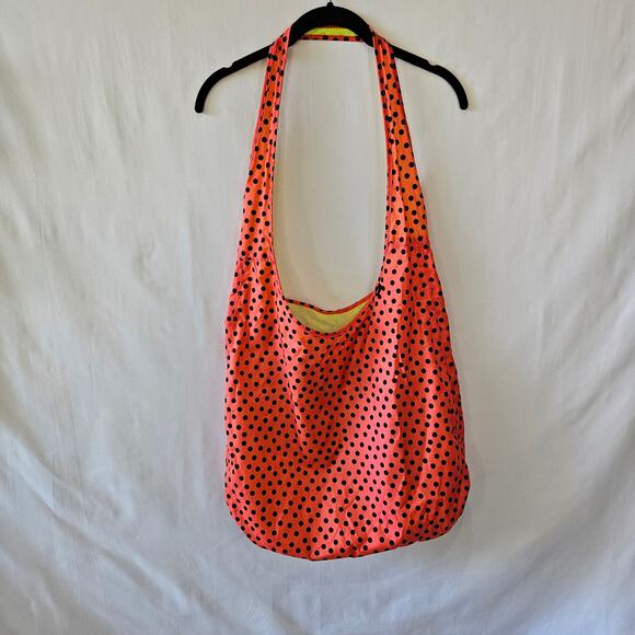 Nike Shoulder Bag Reversible Mesh Neon Yellow Red - Picture 2 of 9